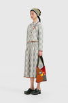 YANYAN KNITS Fall/Winter 2025 Collection: Wool Plaid Work Jacket/Mid-Length Skirt YYK-YYW25-1191-LAN (Jacket)